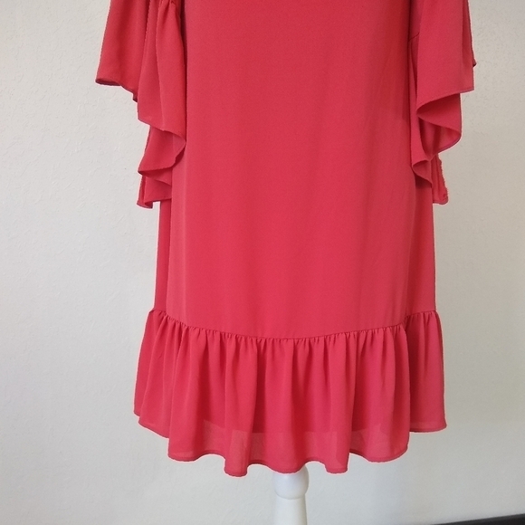 SALE 🛍️ WHBM Flutter Sleeves Midi Dress Womens size XS - Picture 4 of 9